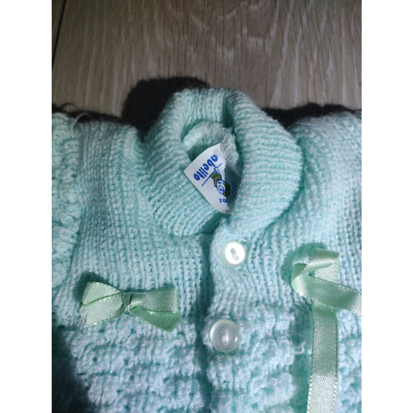 Baby Crochet 0-3months Outfit & 2 Sets Crochet Mittens-Bundle - Picture 7 of 8